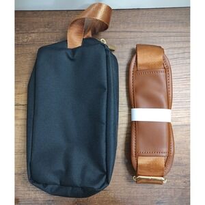 Crossbody TRAVEL POUCH Black Brown Cosmetic Shaving Makeup Bag B9